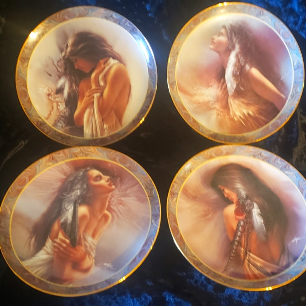 4 8inch plates from the Bradford Exchange Native Beauty Collection 1994
